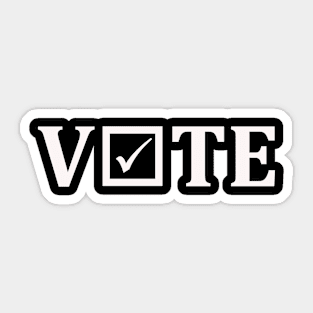 Vote whitecolor Sticker